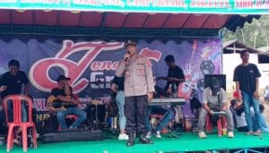 Momen Lomba Mancing, Kapolsek Karang Bintang Perkenalkan Diri ke Warga
