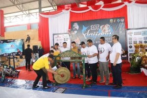 Pemukulan Gong Tandai Pembukaan Kontes 1ST Saijaan Young Koi Show 2023 di Kotabaru
