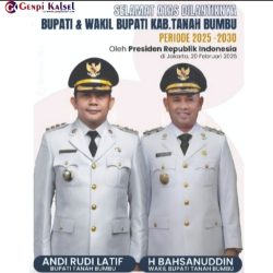 Dilantik oleh Presiden Prabowo, Andi Rudi Latif dan Bahsanuddin Resmi Jabat Bupati-Wakil Bupati Tanah Bumbu 2025-2030