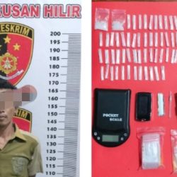 Pemilik Bengkel di Kusan Hilir ini Diciduk Polisi dengan Barbuk Puluhan Paket Sabu Siap Edar