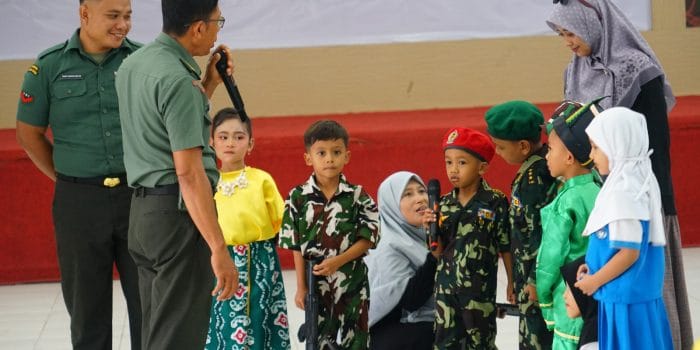 Makodim Tanah Bumbu Terima Kunjungan Edukatif dari TK Negeri Pembina Sukadamai