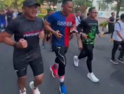 Bupati Tanah Laut dan Menko AHY Lari Pagi Bareng di CFD Jakarta, Bahas Porprov Kalsel 2025