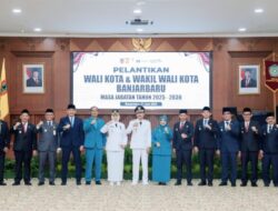 Bupati Tanah Bumbu Hadiri Pelantikan Wali Kota dan Wakil Wali Kota Banjarbaru 