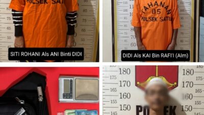 Polsek Satui Gulung Tiga Pelaku, Ayah dan Anak Terlibat Peredaran Narkotika