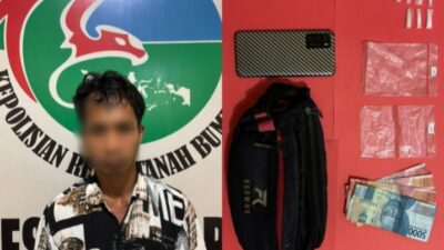 Diduga Edarkan Sabu, Pria 28 Tahun Ini Diciduk Polsek Sungai Loban Saat Tertidur Didalam Rumah
