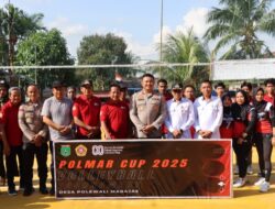 Kapolres Tanah Bumbu Buka Turnamen Voli Antar Desa di Batulicin
