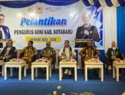 Bupati Kotabaru Hadiri Pelantikan Pengurus KONI Masa Bakti 2026–2030