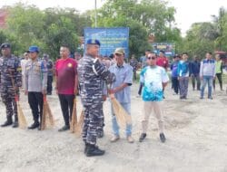 Lanal Kotabaru Gelar Aksi Bersih Lingkungan Maritim di Stagen