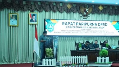 Wabup HSS Hadiri Rapat Paripurna DPRD Penyampaian Pandangan Umum Fraksi atas Ranperda RTRW 2026-2046