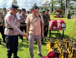 Polres Kotabaru Gelar Apel Kesiapsiagaan Karhutla Tahun 2026 di Kelumpang Hilir