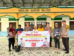 HUT Bhayangkara ke-80, Polsek Kelumpang Selatan Gelar Bakti Religi di Masjid Darun Najah