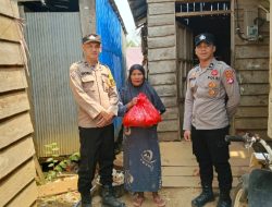 Ringankan Beban Warga, Polsek Sungai Durian Salurkan Sembako di Buluh Kuning